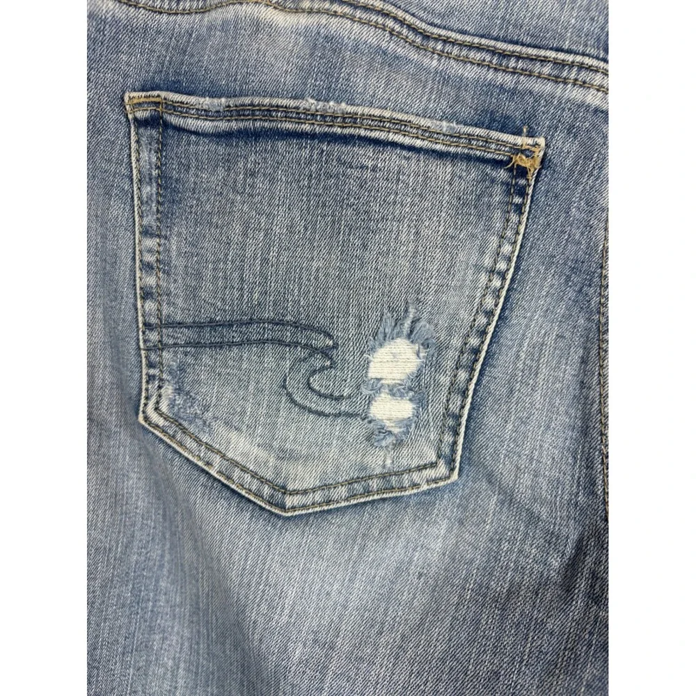 Silver Jeans Izzy Ankle Skinny Distressed Floral Embroidered Jeans Women W30 L27